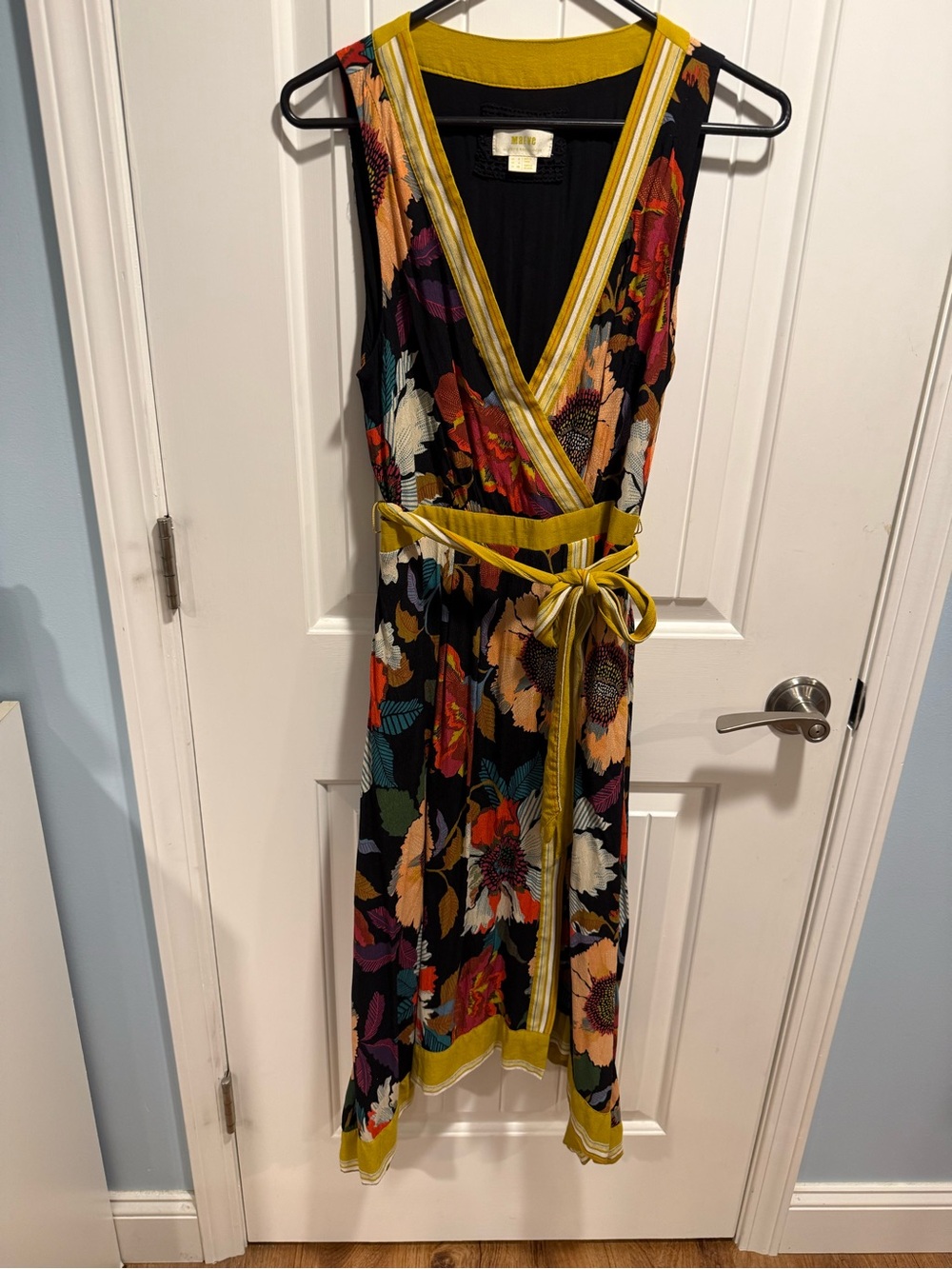 Maeve Anthropologie Sleeveless Floral Dress with Tie Belt , Women's Sz 4